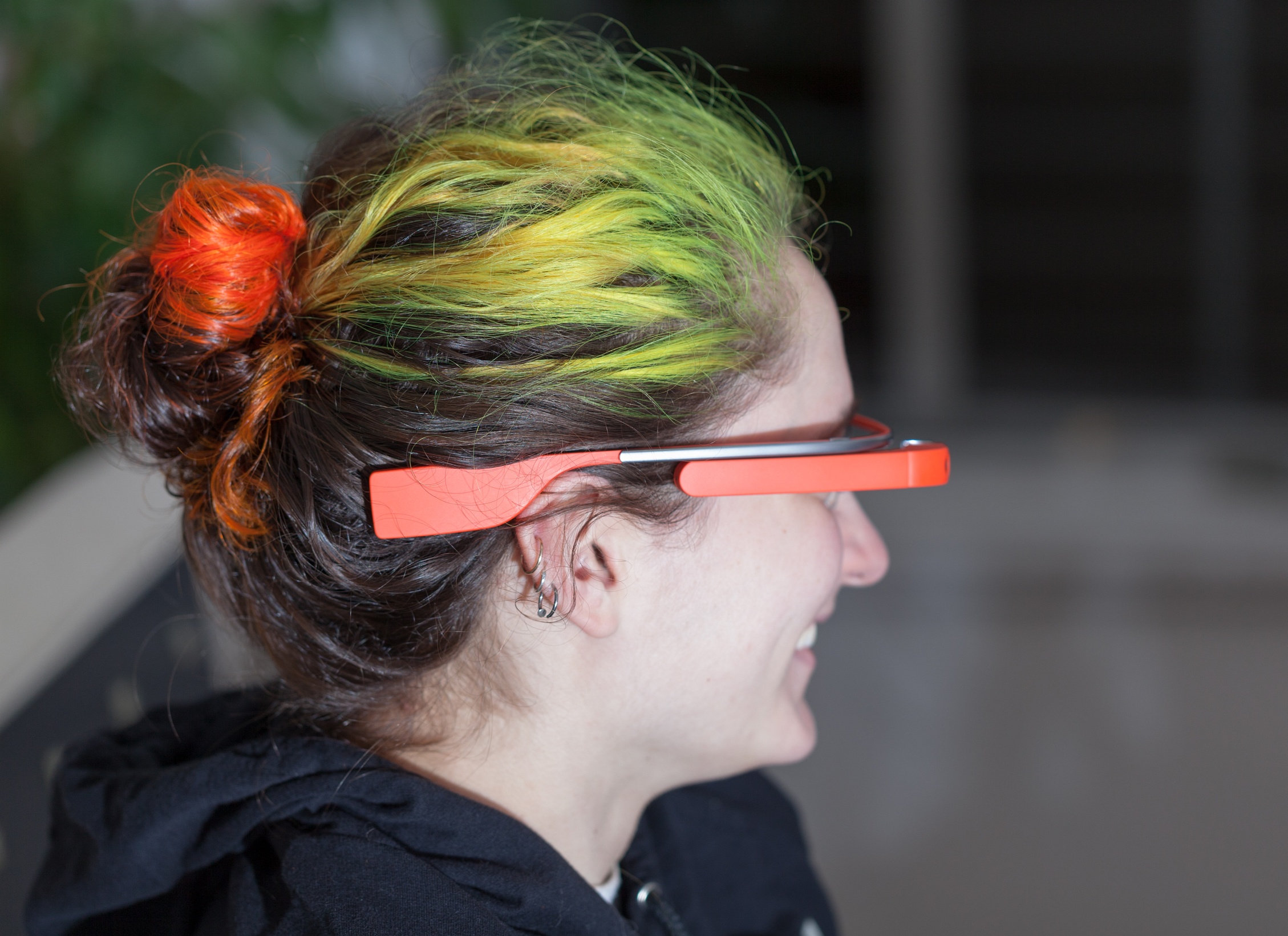 A side view on Google Glass.