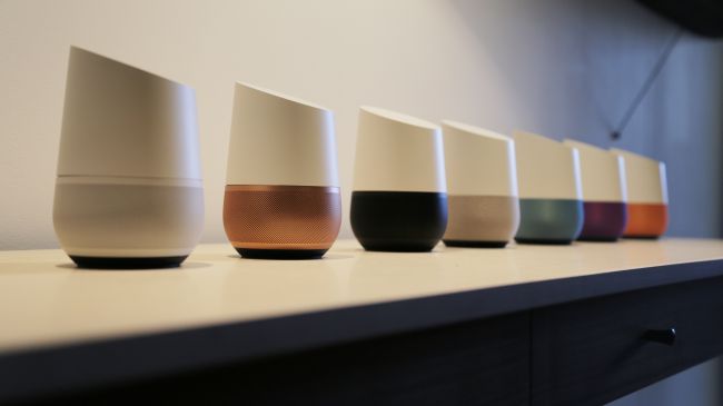 Google Home is available in seven different finishes.